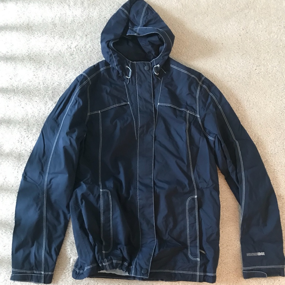 Women’s Navy Eddie Bauer Rain Jacket! Worn twice!